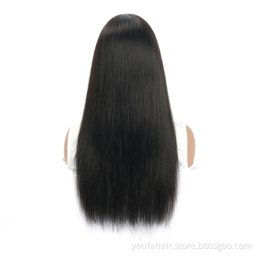 Wholesale 150% Density Unprocessed Virgin Raw Hair Cuticle Aligned Straight Headband Wigs Non Lace Human Hair Machine Made Wigs